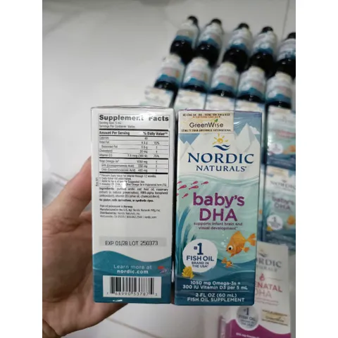 [Date 2028][Hàng Công Ty] Siro bổ sung DHA Nordic Naturals Omega 3 kèm Vitamin D3 cho trẻ sơ sinh