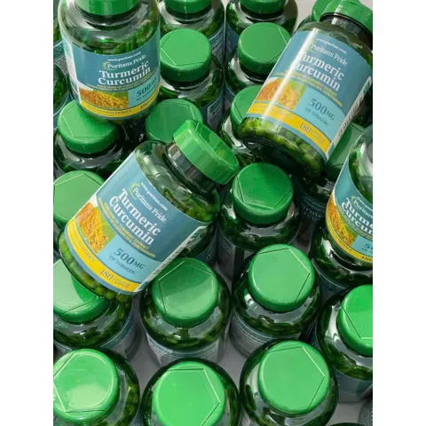 Viên uống hỗ trợ dạ dày tinh chất nghệ Turmeric Curcumin 500mg180 Puritan Pride.