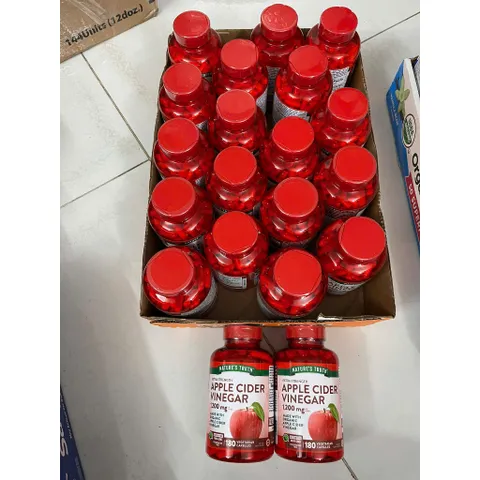 Viên Giấm Táo Giảm Cân Nature's Truth Apple Cider Vinegar (180v) Mỹ (hũ)