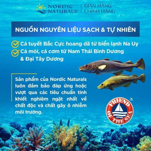 180 viên Dầu Cá Nordic Children's DHA Mini Omega 3 250mg Vị Dâu Cho Bé 3-6 Tuổi Phát Triển Trí Não
