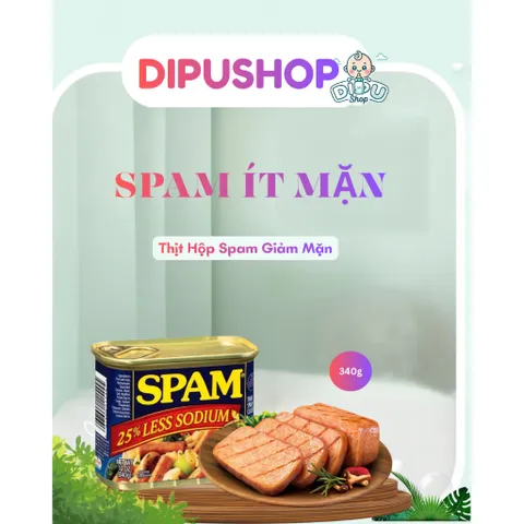 [giá tốt] Thịt Hộp Spam Mỹ 340g ( Loại ít Mặn) - Thịt Spam đã được nấu chín hoàn toàn, có thể dùng ngay hoặc hâm nóng