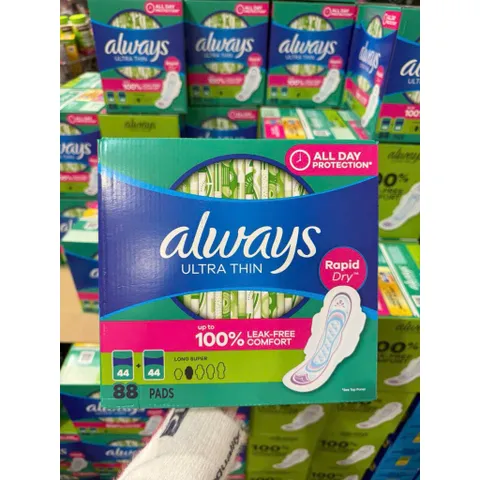 Băng vệ sinh hộp Always của Mỹ 92 miếng, 88, 76 miếng