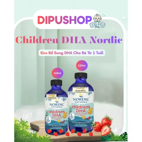 [HÀNG CÔNG TY] DHA cho trẻ từ 1 tuổi Nordic Naturals Children Mỹ dạng lỏng 119ml-237ml