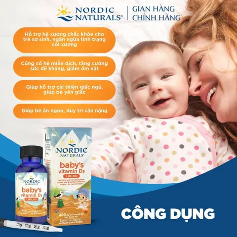 Vitamin D3 thuần tinh khiết Nordic Naturals lọ 22,5ml