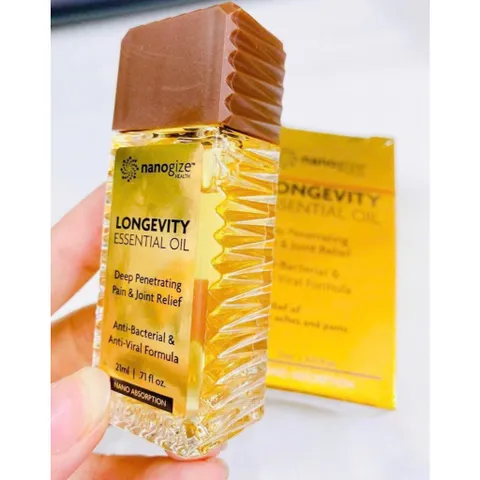 Dầu gió vàng con lăn Trường Thọ Nhập khẩu Mỹ Nanogize Longevity Essential Oil 21ml