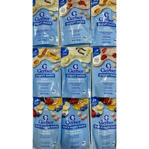 Bánh sữa chua khô Gerber cho bé 8 tháng ăn dặm