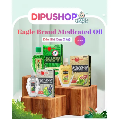 Dầu Gió Con Ó Eagle Brand Medicated Oil 24ml sản xuất tại Singapore, công thức chuẩn Mỹ