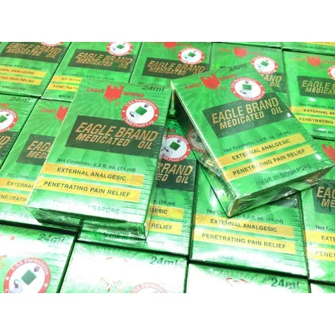 Dầu Gió Con Ó Eagle Brand Medicated Oil 24ml sản xuất tại Singapore, công thức chuẩn Mỹ