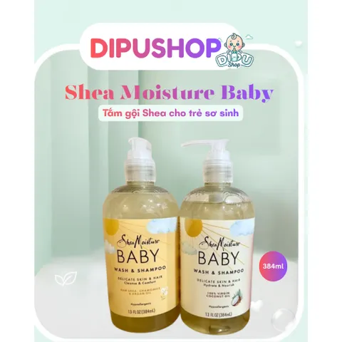 384ml Sữa Tắm Gội Shea Moisture Baby Dưỡng Ẩm Nhẹ Dịu Cho Bé Mỹ
