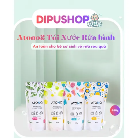TÚI Nước Rửa Bình Sữa, Chén Bát Và Rau Củ Quả Thuần Chay Atono2 480g