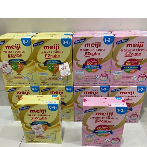 Sữa Công Thức Meiji Ezcube Nhập Khẩu Nhật Phát Triển Trí Não Cho Bé 0-3 Tuổi