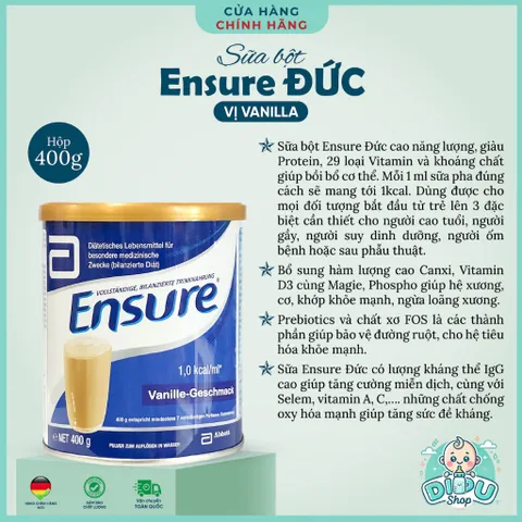 Sữa ens Đức ENSURE VANILLE