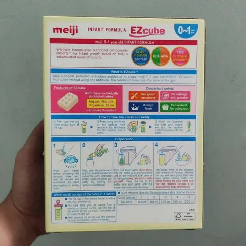 Sữa Công Thức Meiji Ezcube Nhập Khẩu Nhật Phát Triển Trí Não Cho Bé 0-3 Tuổi