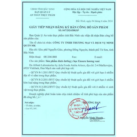 Sữa ens Đức ENSURE VANILLE