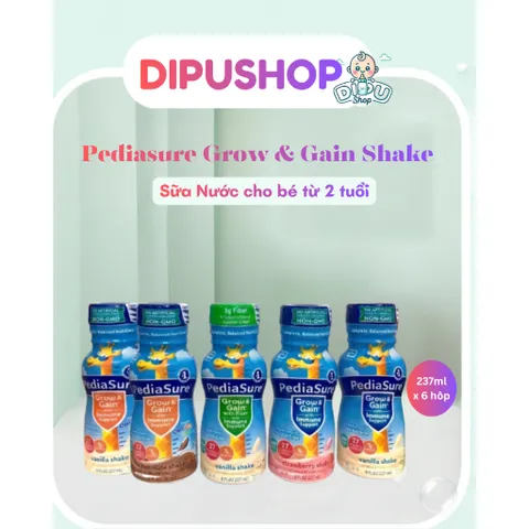 Lốc 6 Chai Sữa Nước PediaSure 237ml Mỹ Đủ Vị Tăng Cân Cho Bé Biếng ăn
