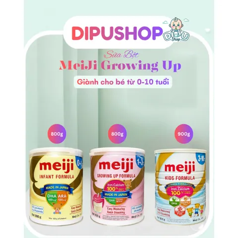 800g Sữa Meiji Infant & Growing Up Formula Nhập Khẩu Nhật Bổ Sung HMO Tăng Đề Kháng Cho Bé 0-3 Tuổi