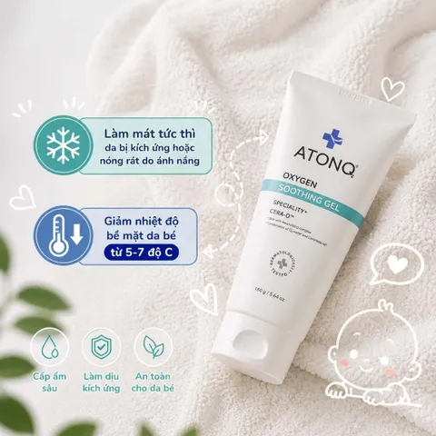 Soothing Gel ATONO2 Hàn Quốc, làm dịu mát tức thì làn da của bé, an toàn cho da nhạy cảm 160g