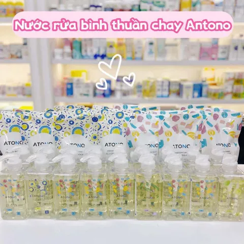 CHAI Nước Rửa Bình Sữa, Chén Bát Và Rau Củ Quả Thuần Chay Atono2 460ml