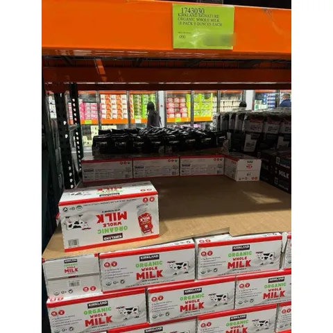 [DATE 2027 VỎ NHÒE DATE] Sữa tươi Organic Whole Milk Kirkland thùng 18 hộp