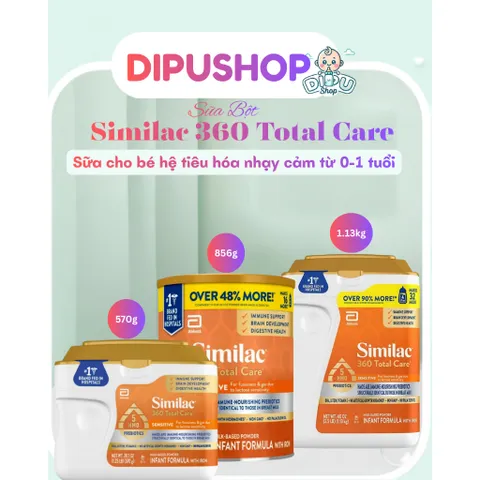 Sữa Bột Similac 360 Sensitive Mỹ Cho Bé Hay Nôn Trớ Giảm Quấy Khóc