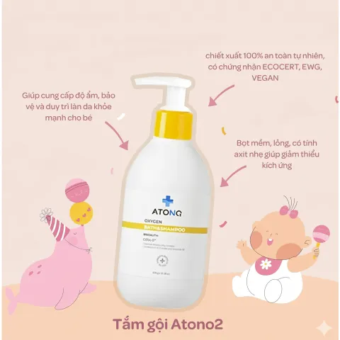 Sữa tắm gội 2in1 Atono2 Hàn Quốc cho bé từ sơ sinh -