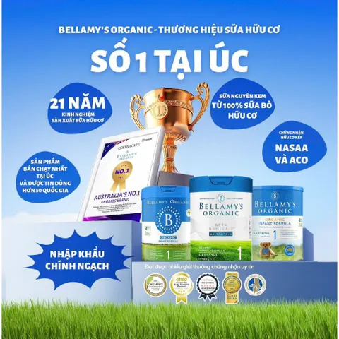 350g Sữa Bellamy Organic A2 Úc - Đạm A2 Dễ Tiêu Hóa HMO Cho Bé 0-3 Tuổi Chính Hãng