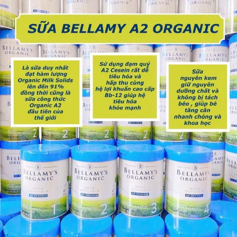 800g Sữa Bellamy Organic A2 Úc - Đạm A2 HMO Phát Triển Toàn Diện Chính Hãng