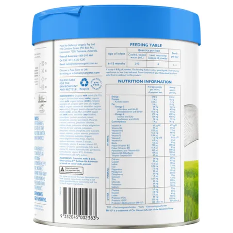 800g Sữa Bellamy Organic A2 Úc - Đạm A2 HMO Phát Triển Toàn Diện Chính Hãng
