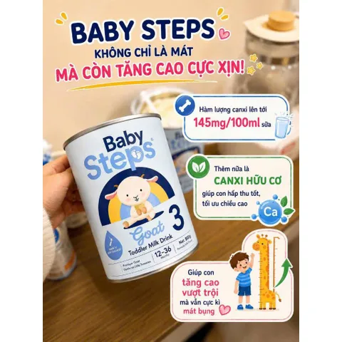 Sữa Dê Baby Steps Goat Đủ Số Nhập Khẩu New Zealand Dễ Tiêu Hóa