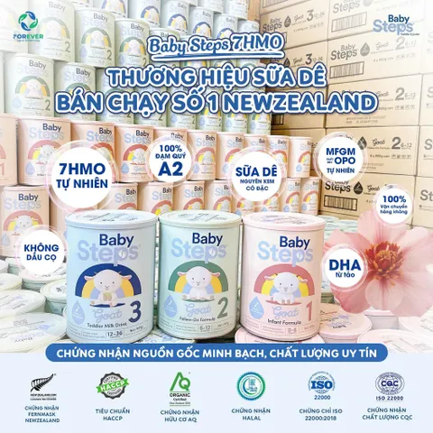 Sữa Dê Baby Steps Goat Đủ Số Nhập Khẩu New Zealand Dễ Tiêu Hóa