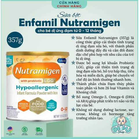 Sữa Nutramigen cho bé dị ứng đạm bò đủ size