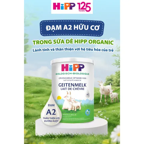 Chính Hãng Đức Sữa Dê HiPP Organic Số 1,2 400g Đạm A2 Dễ Tiêu Hóa, Chiều Cao, Phát Triển Trí Não