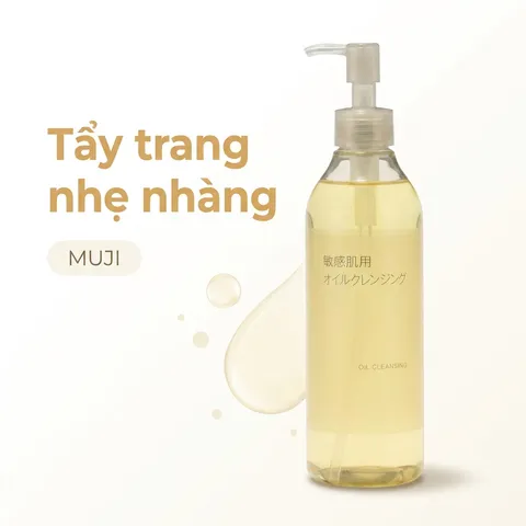 Dầu Tẩy Trang Muji Mild Cleansing Oil 300ml - Nhẹ Dịu Cho Da Nhạy Cảm, Làm Sạch Sâu, Nhũ Hóa Dễ Dàng