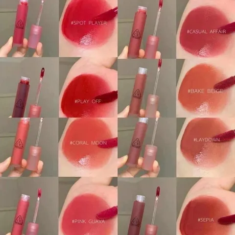Son Kem Nhung Lì 3CE Mềm Mịn 4g - Chất Gel Water Tint Mờ Lì Tự Nhiên, Dưỡng Ẩm Môi, Hiệu Ứng Blur Mịn Màng, Phù Hợp Mọi Tông Da