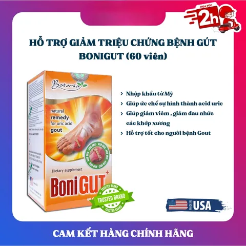 BONIGUT (Hàng nhập khẩu) - Viên uống hỗ trợ tốt cho người bệnhh gút.