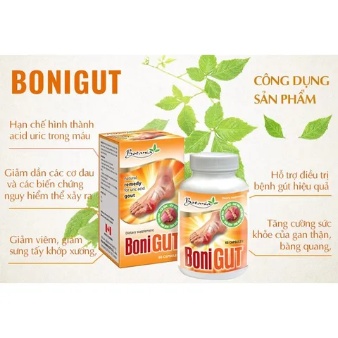 BONIGUT (Hàng nhập khẩu) - Viên uống hỗ trợ tốt cho người bệnhh gút.