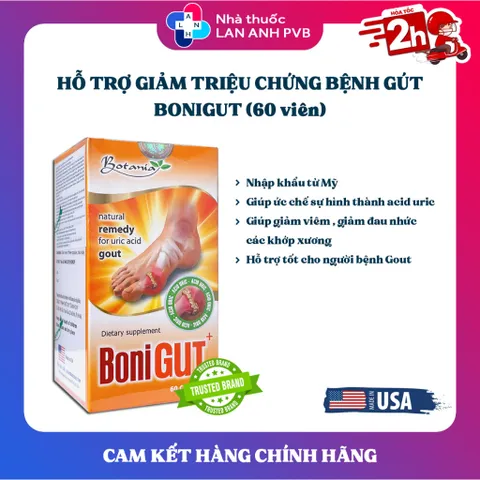 BONIGUT (Hàng nhập khẩu) - Viên uống hỗ trợ tốt cho người bệnhh gút.