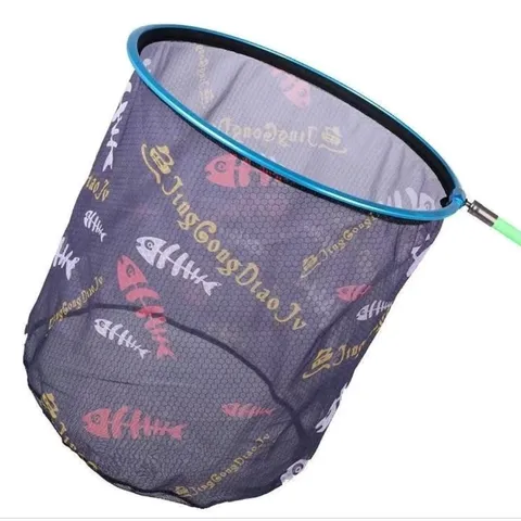 Mặt vợt câu cá cabon vành tròn vành tam giác lưới vợt lưới chống vướng lưỡi size -40-45-50 lưới sâu 50-55-60-70