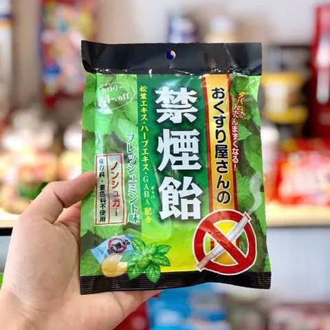 Kẹo Ngậm Thảo Dược Giảm Thèm Okusurisan Nhật Bản - Kẹo Ngậm Vị Bạc Hà Thơm Miệng, Giảm Căng Thẳng Gaba [Gói 70g Chính Hãng]