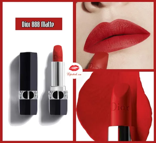 SON D 888 STRONG RED VELVET 3,5g fullsize- MÀU ĐỎ CAM