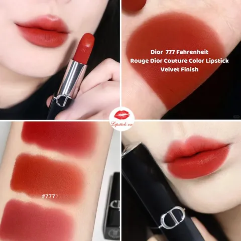 Son Dior Velvet 777 Fahrenheit - Đỏ Cam Quyến Rũ, Lâu Trôi, Son Môi Cao Cấp Thời Trang 803289