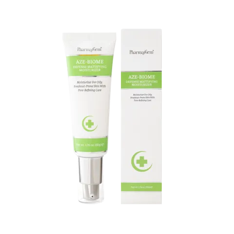 Pharmaform Aze-Biome Defense Mattifying Moisturizer kem dưỡng dành cho da dầu mụn
