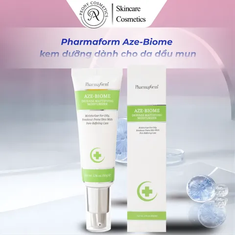 Pharmaform Aze-Biome Defense Mattifying Moisturizer kem dưỡng dành cho da dầu mụn