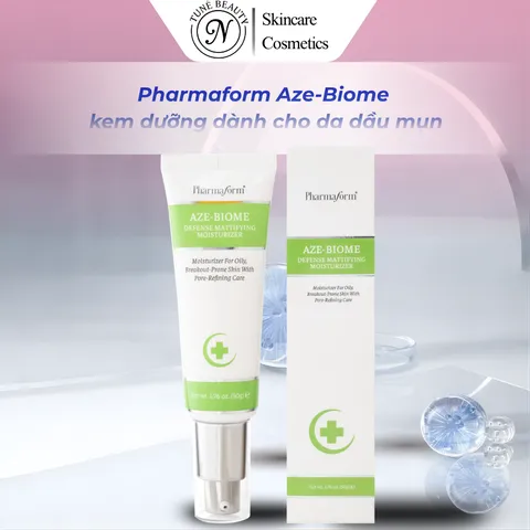 Pharmaform Aze-Biome Defense Mattifying Moisturizer kem dưỡng dành cho da dầu mụn