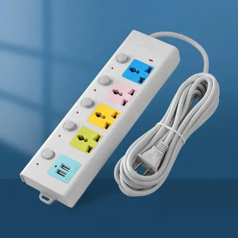 Ổ Điện Đa Năng Thông Minh Chống Giật Dài 5m Có Lỗ Cắm USB Sạc Điện Thoại