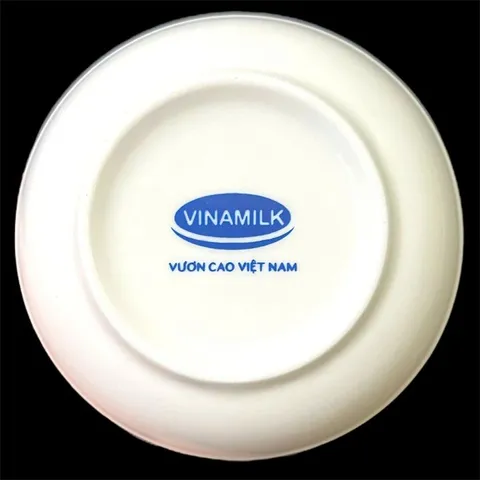 Bộ 2 chén đĩa men sứ trắng cao cấp Vinamilk loại 10 cm - Hàng khuyến mãi - Mã số 1008 803811