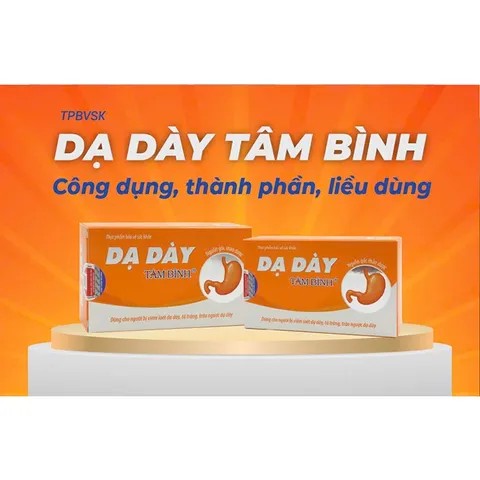 DẠ DÀY TÂM BÌNH (30 viên) - Hỗ trợ giảm triệuu chứngg viêm loét dạ dày: đau thượng vị, ợ hơi, ợ chua.
