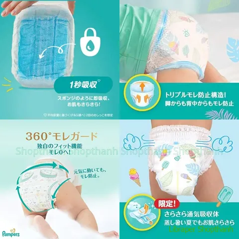 Bỉm/Tã Pampers Xanh Nội Địa Nhật – Mềm Mại, Thấm Hút Nhanh, Khô Thoánh, Ngừa Hăm Hiệu Quả Cho Bé 803977
