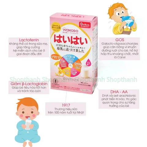 Sữa Wakodo Haihai Hộp Giấy Nội Địa Nhật Cho Bé 0–9 Tháng | Sữa Mát Dễ Uống, Tiêu Hóa Tốt, Chính Hãng 803974