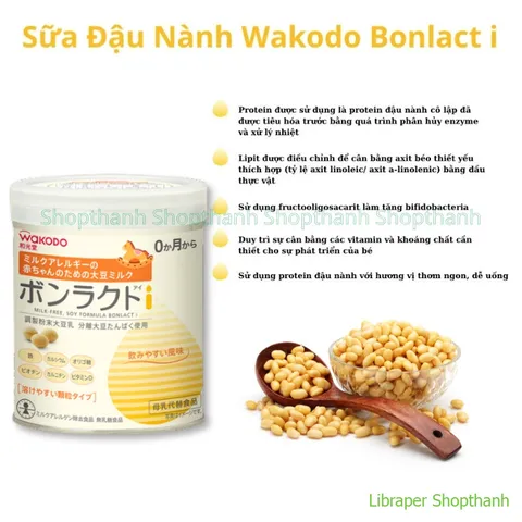 Sữa Wakodo Bonlact-i Nhật Bản 330g | Sữa Đậu Nành Cho Trẻ Dị Ứng Đạm Bò – Không Lactose, Dễ Hấp Thu 803975